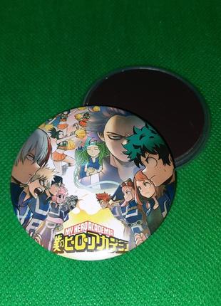 Круглый магнит anime аниме моя геройская академия my hero academia