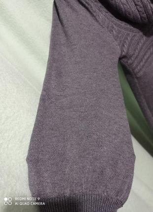 Вискозный удлиненный свитер вискоза с косами воротник-хомут віскоза віскозний3 фото