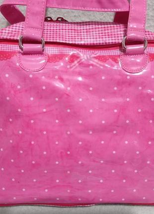 Розовая проклеенчатая большая сумка  с короткими ручками с фото котов собак think pink4 фото