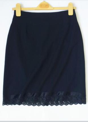 Юбка черная с кружевом eur 38 /m  l.o.g.g качество