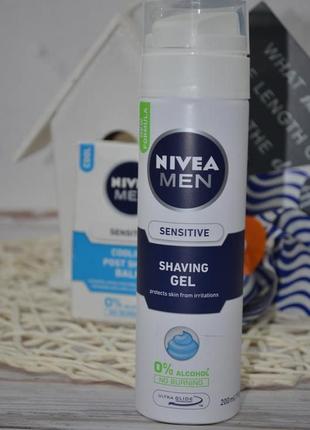 Гель для бритья успокаивающий для чувствительной кожи nivea for men active comfort system