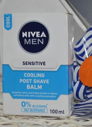 Бальзам після гоління для чутливої шкіри "охолоджуючий" nivea for men aftershave balm3 фото