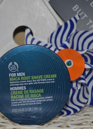 Крем для гоління з коренем маку для чоловіків for men maca root shave cream the body shop2 фото
