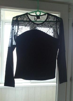 36-38р. кофта-блузка з сіточкою