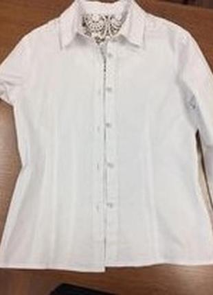 Блуза блузка нарядная белая в школу на девочку рост 134-1404 фото