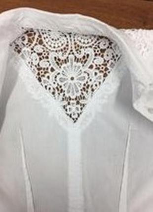 Блуза блузка нарядная белая в школу на девочку рост 134-1406 фото