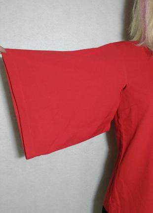 Блуза красная яркая  кимоно4 фото
