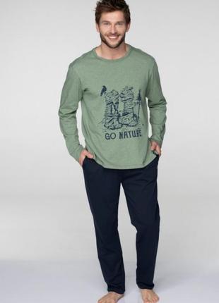 Чоловіча піжама від key з довгим рукавом