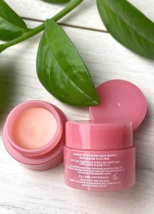 Нічна маска для губ laneige lip sleeping mask berry (міні) к. 40193 фото