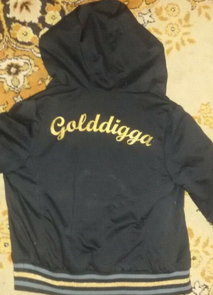 Брендовый двухсторонний бомбер куртка golddigga, сток!1 фото