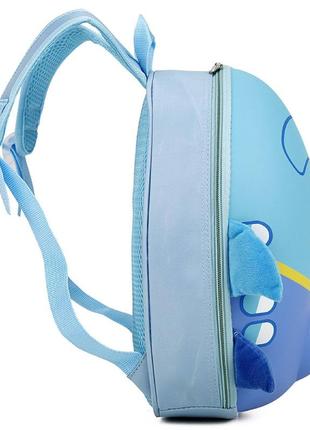 Рюкзак детский. самолет, голубой. каркасный.