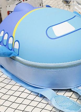 Рюкзак детский. самолет, голубой. каркасный.