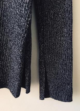 Джемпер в рубчик з розрізами на рукавах h&m чорний або сірий джемпер бавовняний5 фото
