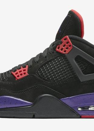 Кроссовки мужские air jordan 4 nrg 'raptors черные/фиолетовые (аир джордан, кросівки)1 фото