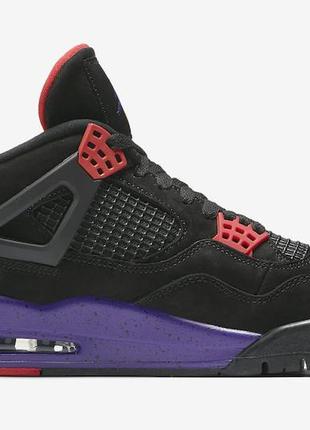 Кроссовки мужские air jordan 4 nrg 'raptors черные/фиолетовые (аир джордан, кросівки)2 фото