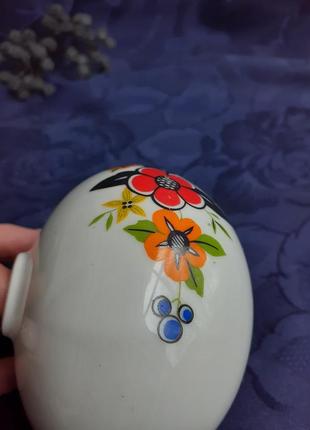 Ваза шар ссср фарфоровый с ручной росписью декор советская