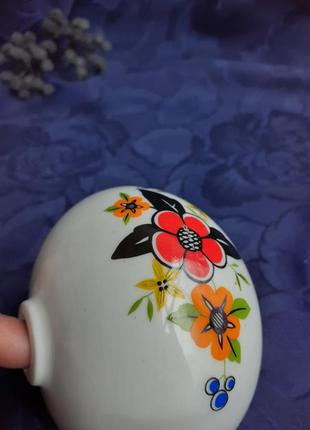 Ваза шар ссср фарфоровый с ручной росписью декор советская