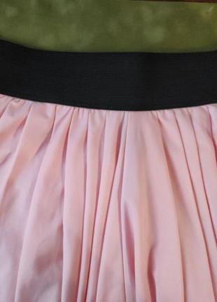 Нежно- персиковая юбка с драпировками6 фото