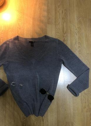 Базовый пуловер h&m, сіра кофта4 фото