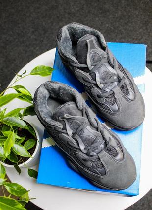 Кросівки adidas yeezy boost 500 utility black(утеплені)1 фото