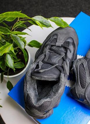 Кросівки adidas yeezy boost 500 utility black(утеплені)6 фото