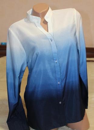 Сорочка рубашка блузка з градієнтом6 фото