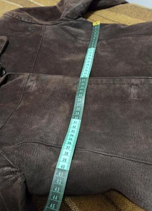Куртка пиджак натуральная замша new look размер s,xs коричневый8 фото