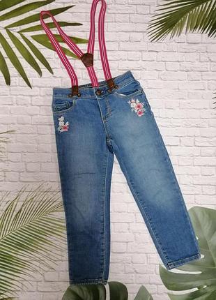 Летние джинсы на подтяжках oshkosh на 5 лет