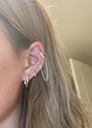 Стильные серьги ,серебро