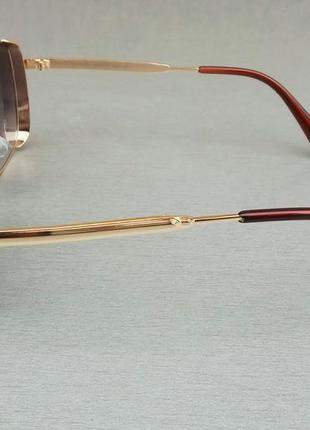 Maybach очки мужские солнцезащитные коричневые в золоте с градиентом3 фото