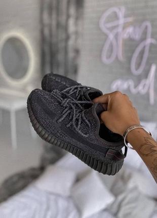 Adidas yeezy boost 350 🆕 шикарні жіночі кросівки 🆕чорні рефлективні адідас ізі буст🆕4 фото