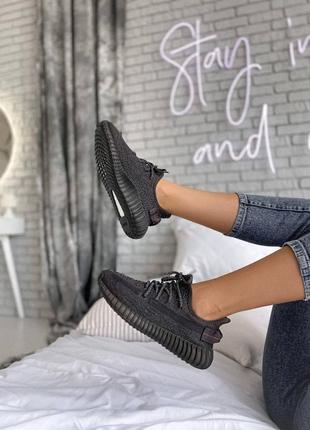 Adidas yeezy boost 350 🆕 шикарні жіночі кросівки 🆕чорні рефлективні адідас ізі буст🆕5 фото