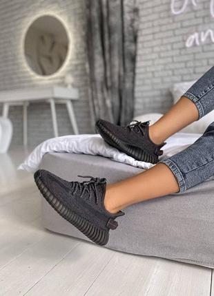 Adidas yeezy boost 350 🆕 шикарні жіночі кросівки 🆕чорні рефлективні адідас ізі буст🆕10 фото