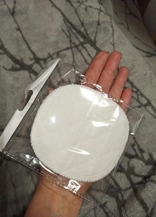 Спонж багаторазові білі бавовна круглі8 фото