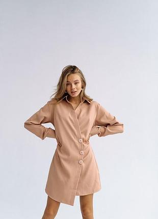 Легкое роскошное платье на пуговицах