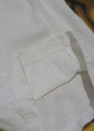 Лляні білі жіночі штани, лляні штани, прямі розм 8 42-446 фото