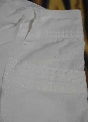 Льняные белые женские штаны, льняные брюки, прямые разм 8 42-443 фото