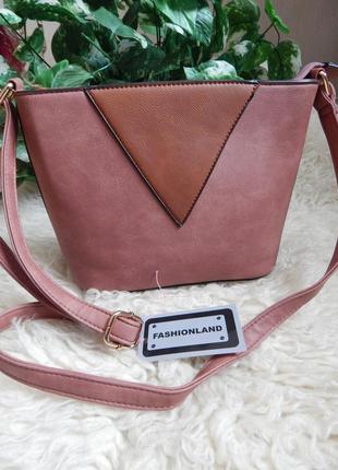 Сумка marc chantal из эко-кожи через плечо *пудра