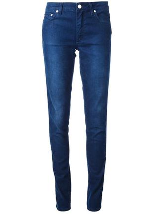Синие жинси acne studios средней посадки flex denim в оттенке ocean 26x32