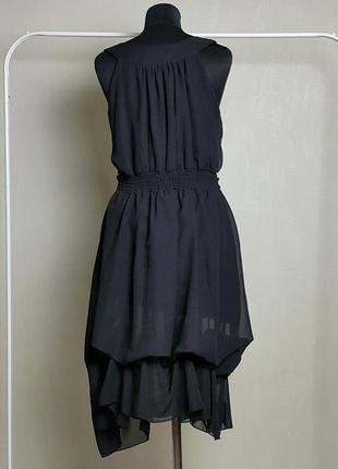Черное оригинальное платье с бисером винтаж ретро5 фото