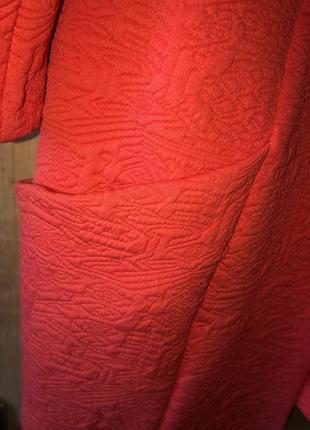 Стильный жаккардовый красный жакет пиджак кардиган оверсайз5 фото