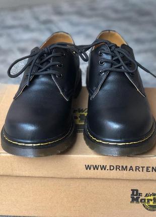 Туфлі доктор мартінс чорні, мартінси(36рр - 45рр) dr.martens 1461 black2 фото