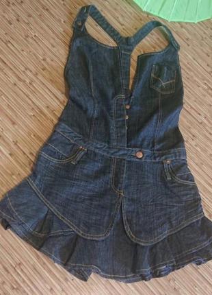 Джинсовий вінтажний сарафан. miss pink's.