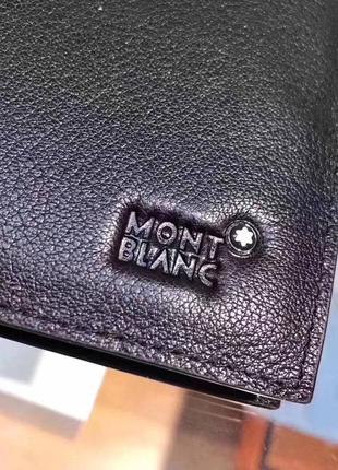 Мужской кожаный кошелек mont blanc4 фото
