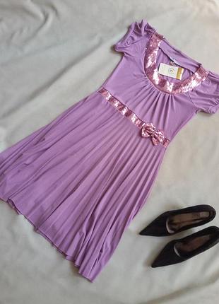 Очень красивое лиловое платье р 38-40 . турция