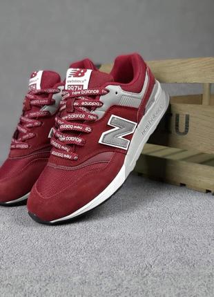 Мужские кроссовки  new balance 997 бордовые