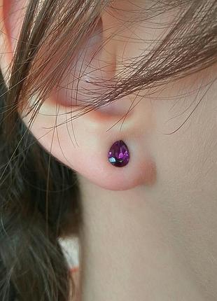 Серьги swarovski "капелька"