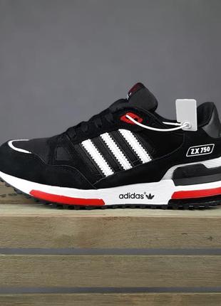 Чоловічі кросівки adidas zx 750 чорні7 фото