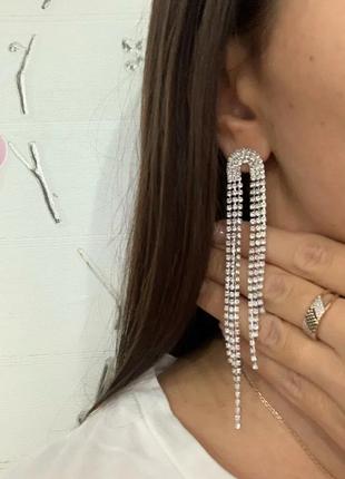 Длинные серьги серёжки в стиле zara