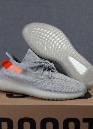 Adidas yeezy boost 350 сірі з помаранчевим🆕шикарні кросівки🆕купити накладений платіж10 фото